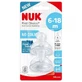NUK First Choice Plus Silicone Nipples Flow Control ( 6-18 Months) 2 pcs.