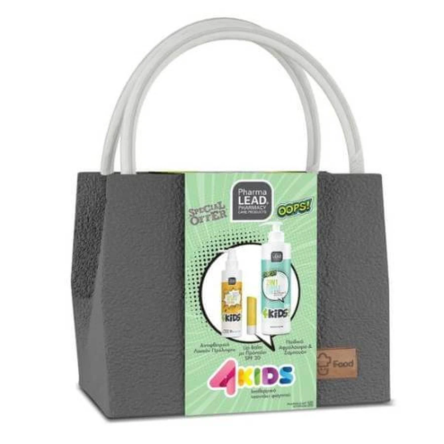 PHARMALEAD 4Kids Promo-Sonderangebot mit Anti-Läuse-Lotion 125 ml + Propolis-Lippenbalsam SPF20 5gr + Kinder-Duschgel - Shampoo 500 ml + Isothermal-Lunchbag