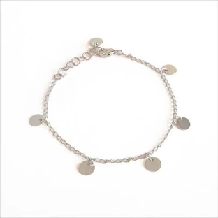 FARMA BIJOUX Hypoallergenic Bracelet Silver With Round Details 16/19CM