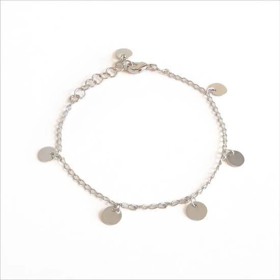 FARMA BIJOUX Hypoallergenic Bracelet Silver With Round Details 16/19CM