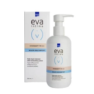 INTERMED Eva Intima Líquido Limpiador Hidrasept Pequeñas Molestias Zona Sensible Ideal para Mujeres con Diabetes Mellitus pH 3,5 250ml