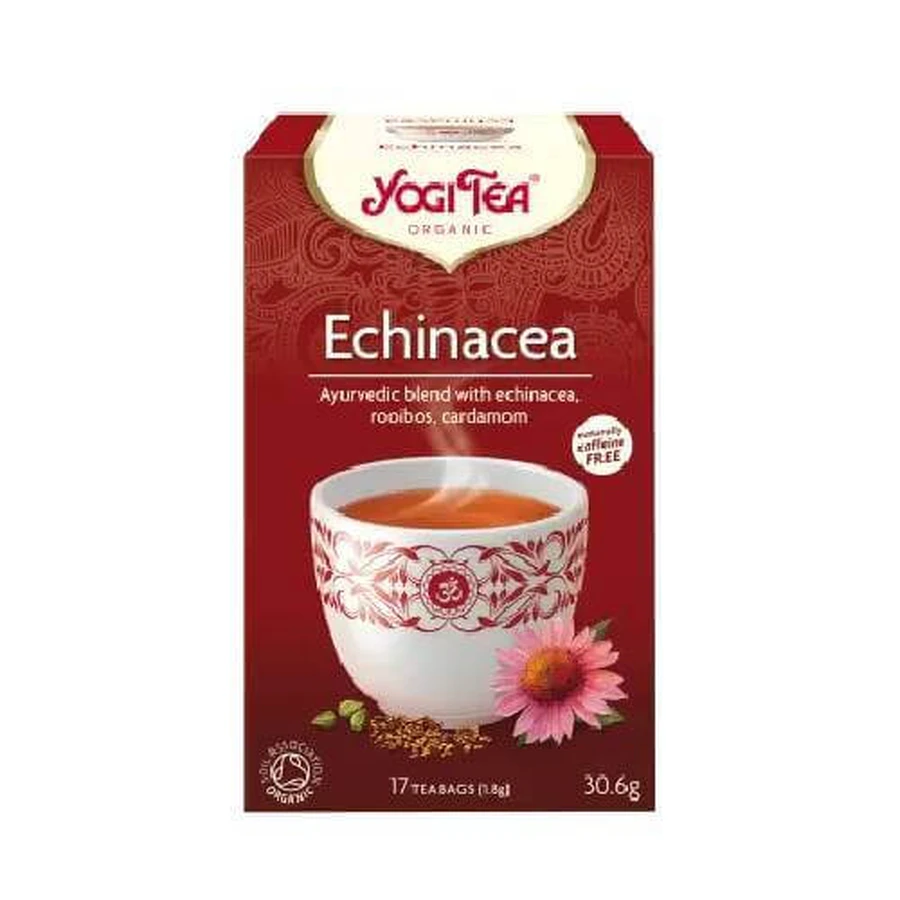 YOGI TEA Echinacea Organic Tea pour une immunité forte 17 sachets 30.6g