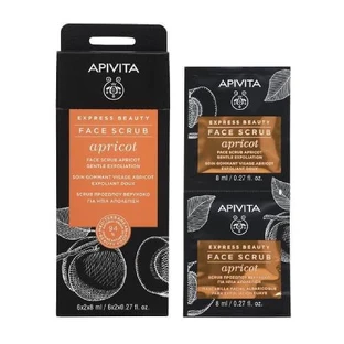 APIVITA Express Beauty Face Scrub voor een zachte scrub met abrikoos 2x8ml