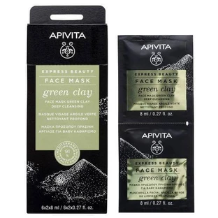 APIVITA Express Beauty Face Mask with Green Clay, 2x8ml