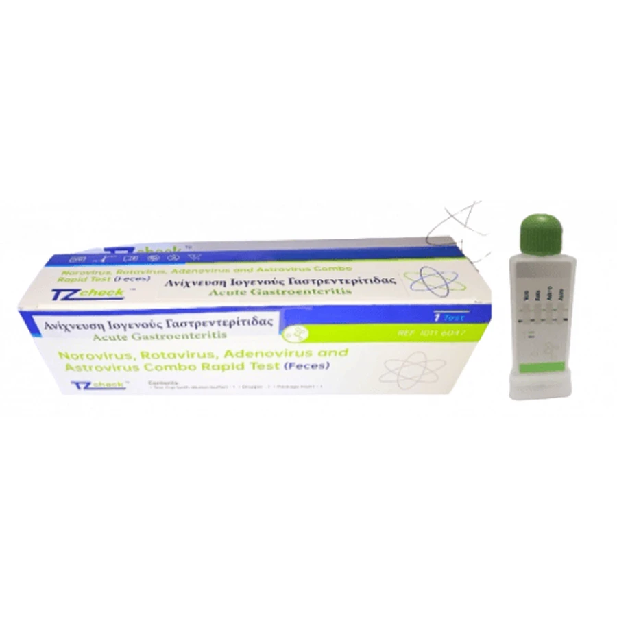 TZ CHECK Rapid Test Test Rápido para Gastroenteritis Viral (Norovirus, Rotavirus, Adenovirus, Astrovirus) 1pc