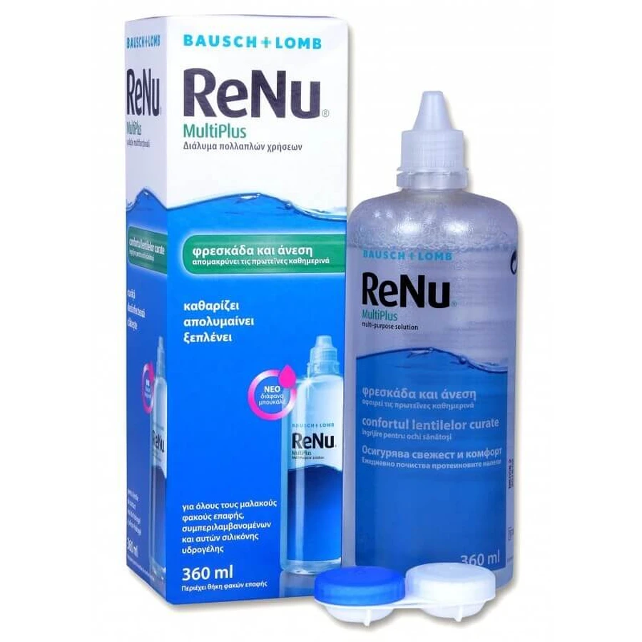 BAUSCH & LOMB Renu Multiplus Solución Limpiadora de Lentes de Contacto 360ml
