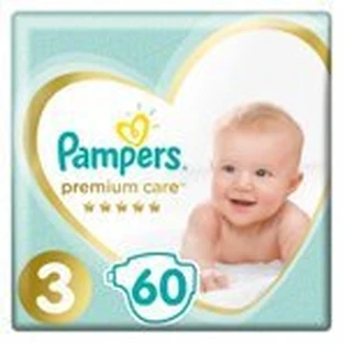 PAMPERS Premium Care Jumbo verpakking nr. 3 (6-10kg) 60 stuks.