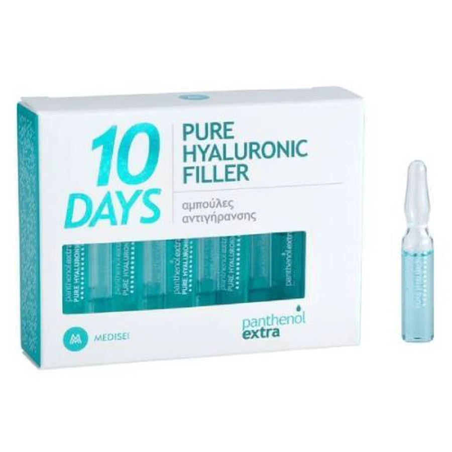PANTHENOL Extra 10 Días Rellenador Hialurónico Puro Sérum Facial Antiedad con Ácido Hialurónico 10x2ml