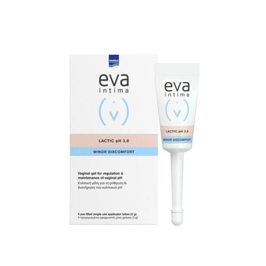 INTERMED Eva Intima Minor Discomfort Lactic pH 3,8 Vaginale 9 Pads met Vaginale Gel