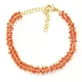 FARMA BIJOUX Bracelet with Red Corals 17/22cm