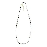 FARMA BIJOUX Verguld subcollectief collier met zwarte stenen 45/50cm