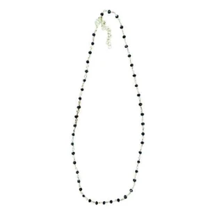 FARMA BIJOUX Gold plated subcollective necklace with black stones 45/50cm