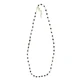 FARMA BIJOUX Verguld subcollectief collier met zwarte stenen 45/50cm