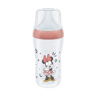 NUK Disney Mickey Mouse Minnie Perfect Match Fles met Zachte Siliconen Speen 3+m 260ml