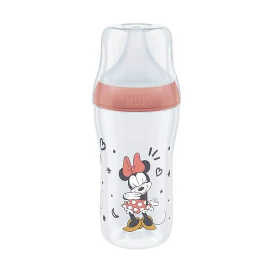 NUK Disney Mickey Mouse Minnie Perfect Match Fles met Zachte Siliconen Speen 3+m 260ml