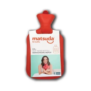 MATSUDA Waterthermosfles van natuurlijk rubber 2,2lt - Rode kleur