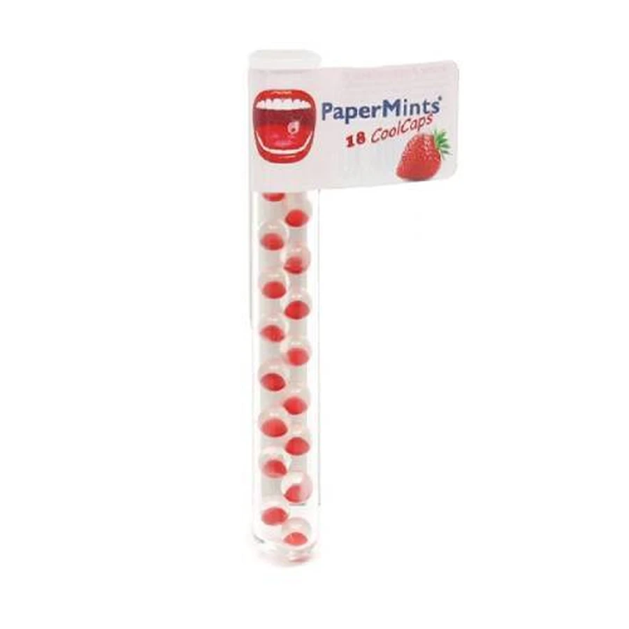 PAPERMINTS Cool Caps avec arôme de fraise pour une haleine fraîche 18 gélules