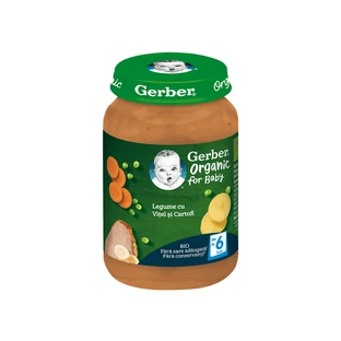 Biologische groentepuree met kalfsvlees en aardappelen, 190 gr, Gerber