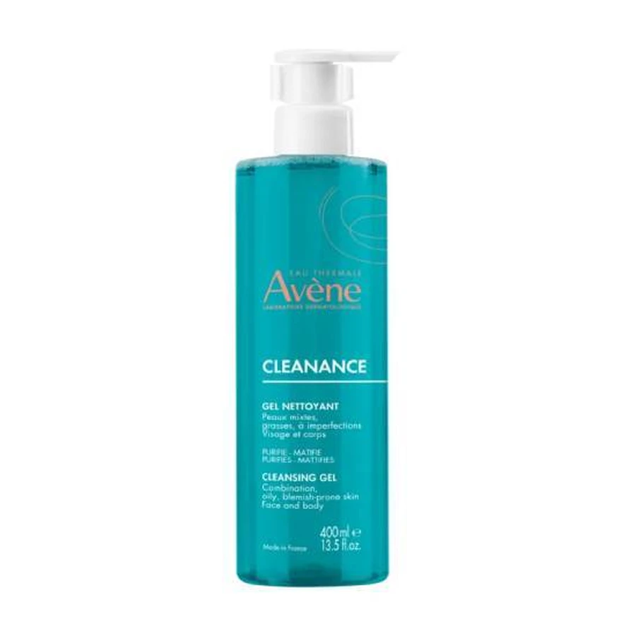 AVENE Cleanance Gel Nettoyant Gel Limpiador que Elimina Contaminantes y Elimina Aceites 400ml
