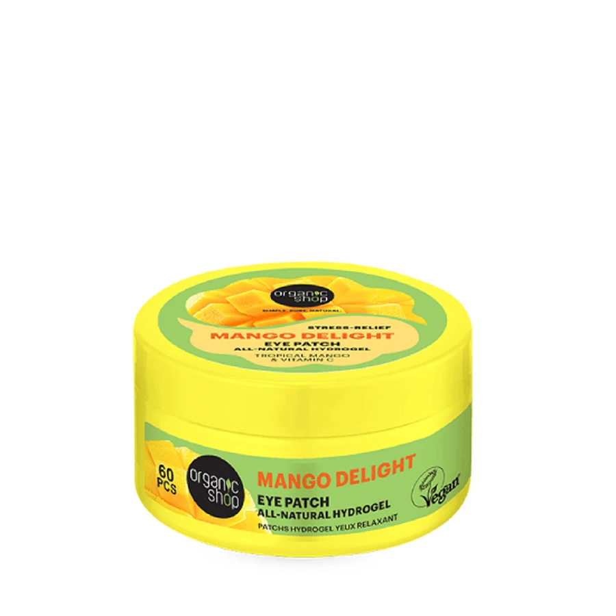 NATURA SIBERICA Organic Shop Eye Patches avec Mango Delight Stress Relief, 60pcs