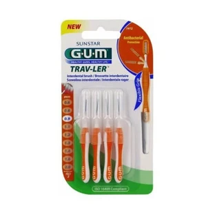 GUM 1412 Trav-Ler Brosses intermédiaires 0.9mmx6 Orange