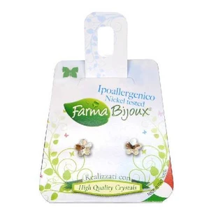 FARMA BIJOUX Boucles d'oreilles hypoallergéniques Flor 5mm Fleur de Cristal