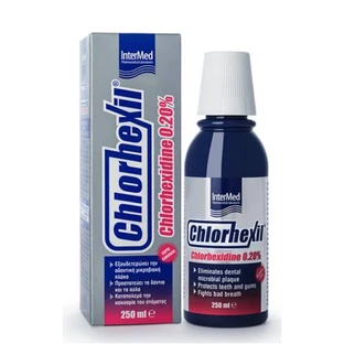 INTERMED Chloorhexil 0,20% Chloorhexidine Mondspoeling voor tandvlees Microbiële Plaque en Orale Irritaties 250ml