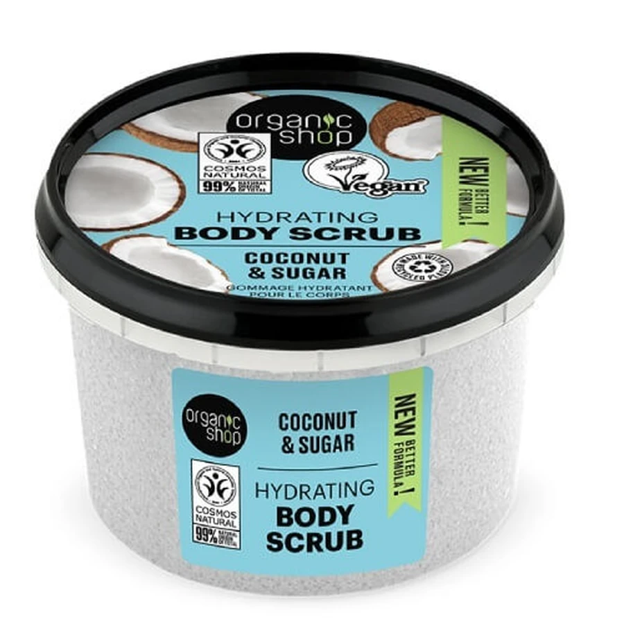 ORGANIC SHOP Exfoliante Corporal Hidratante con Coco y Azúcar 250 ml