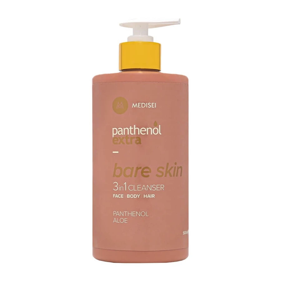 PANTHENOL Extra Bare Skin Limpiador 3 en 1 Cara-Cuerpo-Cabello 500ml