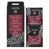 APIVITA Express Beauty Mascarilla Facial Antiarrugas y Reafirmante con Uva 2x8ml