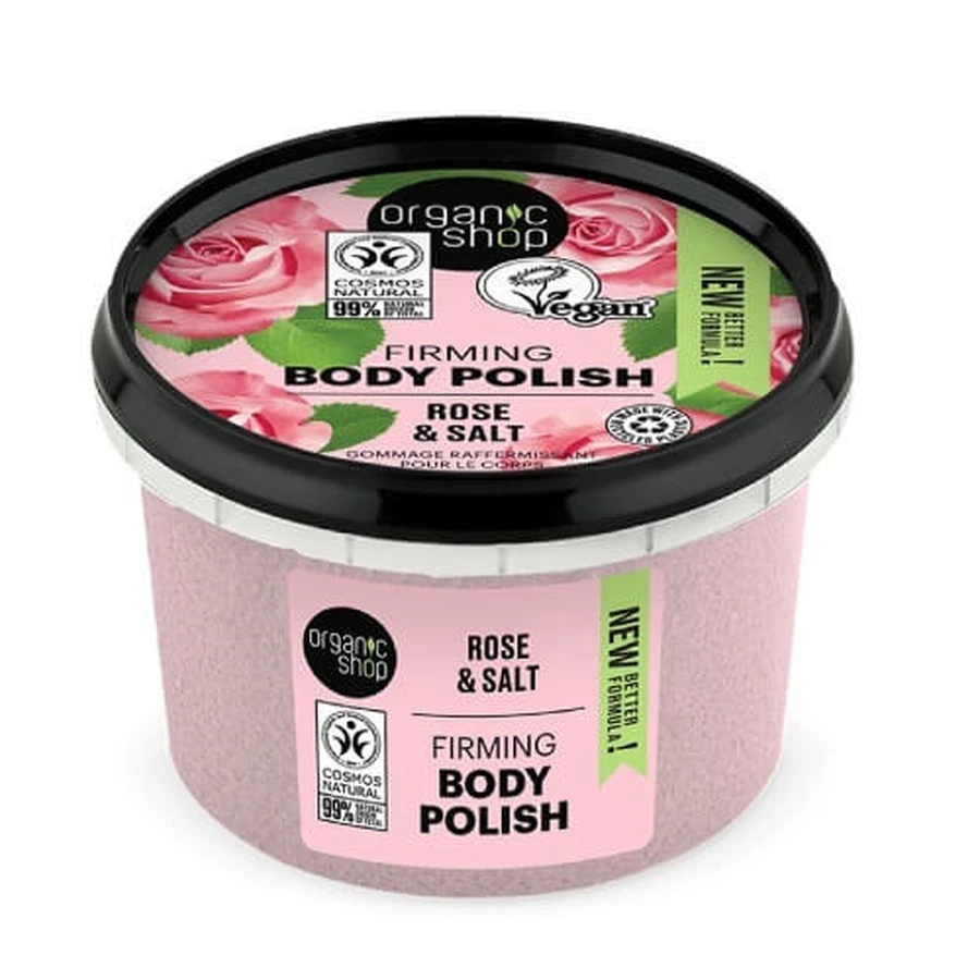 ORGANIC SHOP Scrub Body Exfoliator with Rose and Salt 250ml