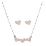 DALEE Hypoallergene Sieraden Set met Drie Hart Ketting & Stalen Oorbellen