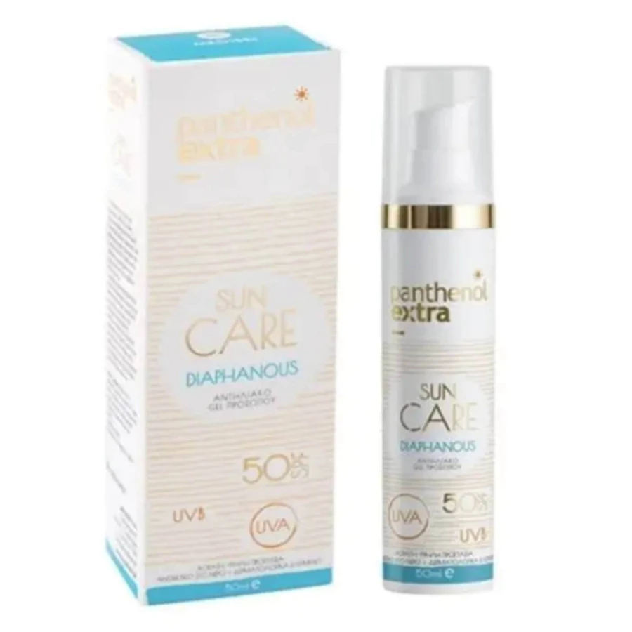 PANTHENOL Extra Sun Care Gel Facial Protector Solar Diáfano SPF50 50ml