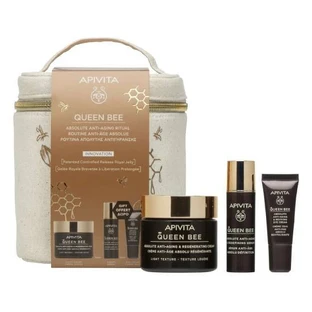 APIVITA Set Queen Bee Absolute Anti-Aging & Regeneration Cream Light Texture Anti-Aging Cream 50ml + Gift Queen Bee Absolute Anti-Aging Serum Anti-Aging Face Serum 10ml + Queen Bee Eye Cream 5ml + 1pcs.