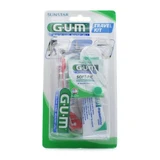 GUM Travel Kit Brush (156) Kit de voyage avec brosse à dents + dentifrice 12.5ml + fil dentaire 10m