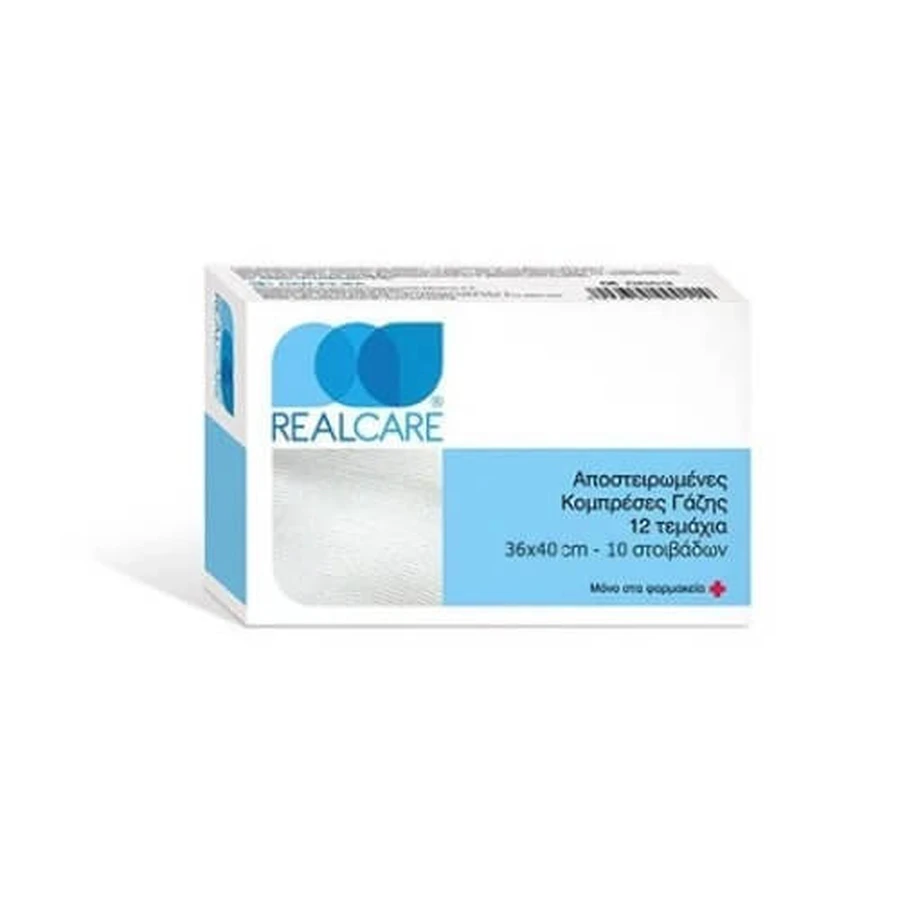 REAL CARE Comprese sterile de tifon 36x40cm 10 buc.