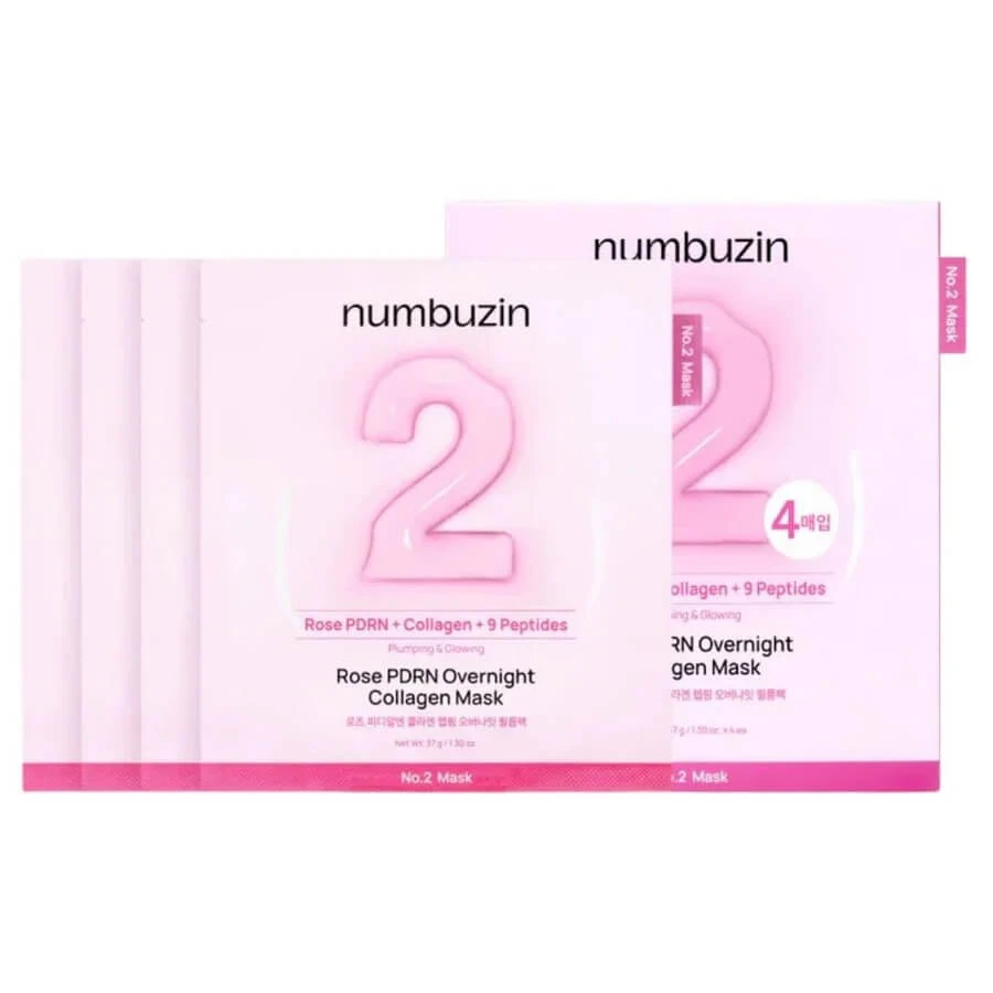 Numbuzin - Nr.2 Rose PDRN Über-Nacht-Kollagen-Maske 37g*4EA