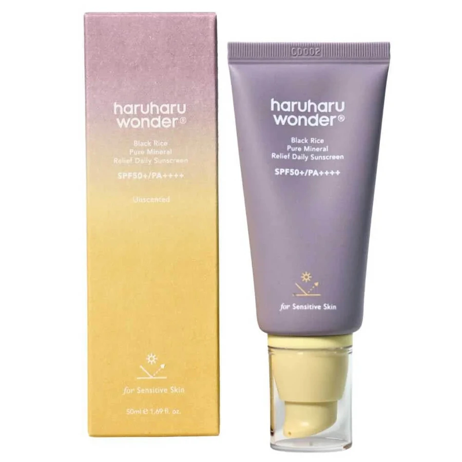 Haruharu Riso Nero Crema solare minerale pura SPF50+ 50ml