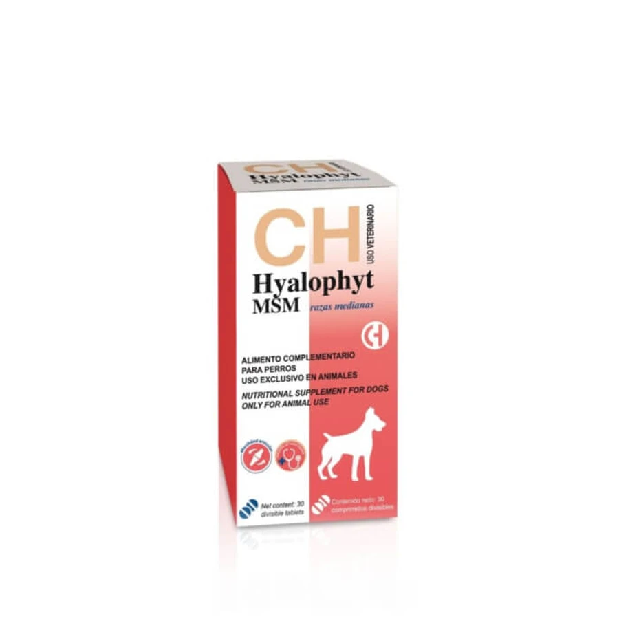 CH HYALOPHYT MSM MEDIUM suplemento nutricional articular para perros medianos 30 tbl