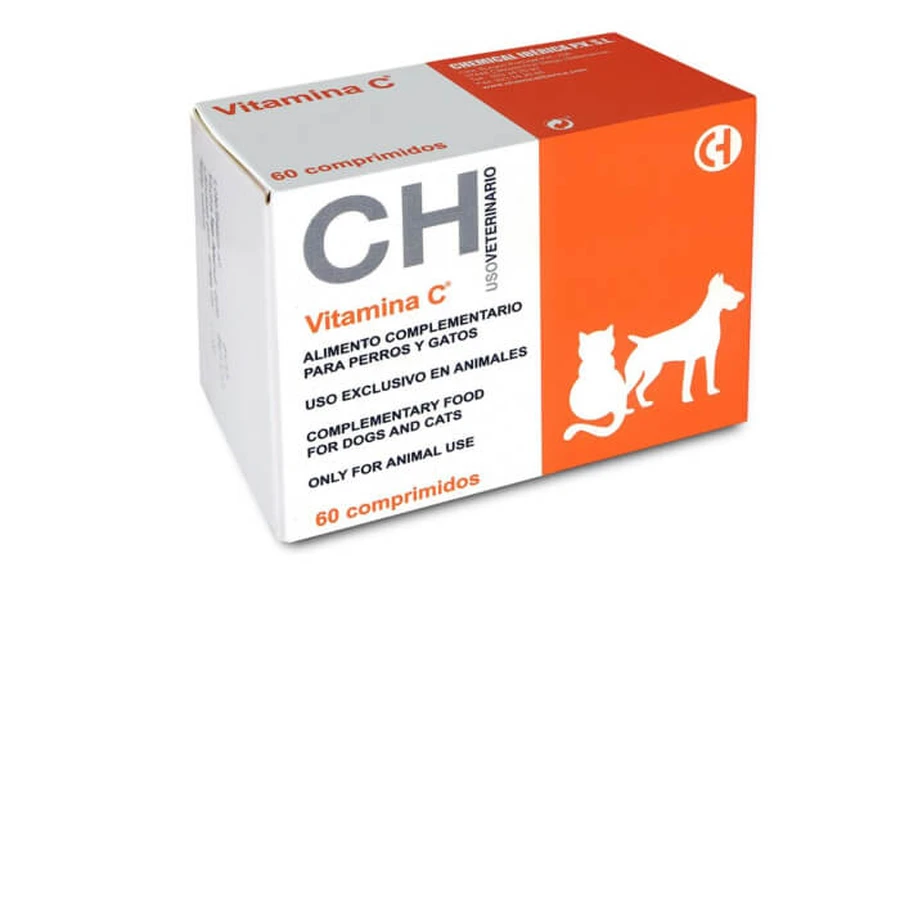 CH VITAMINE C voedingssupplement voor honden en katten met antioxiderende werking 60 tbl