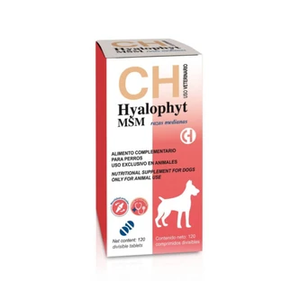 CH HYALOPHYT MSM MEDIUM supplément nutritionnel pour les articulations des chiens de taille moyenne120 tbl