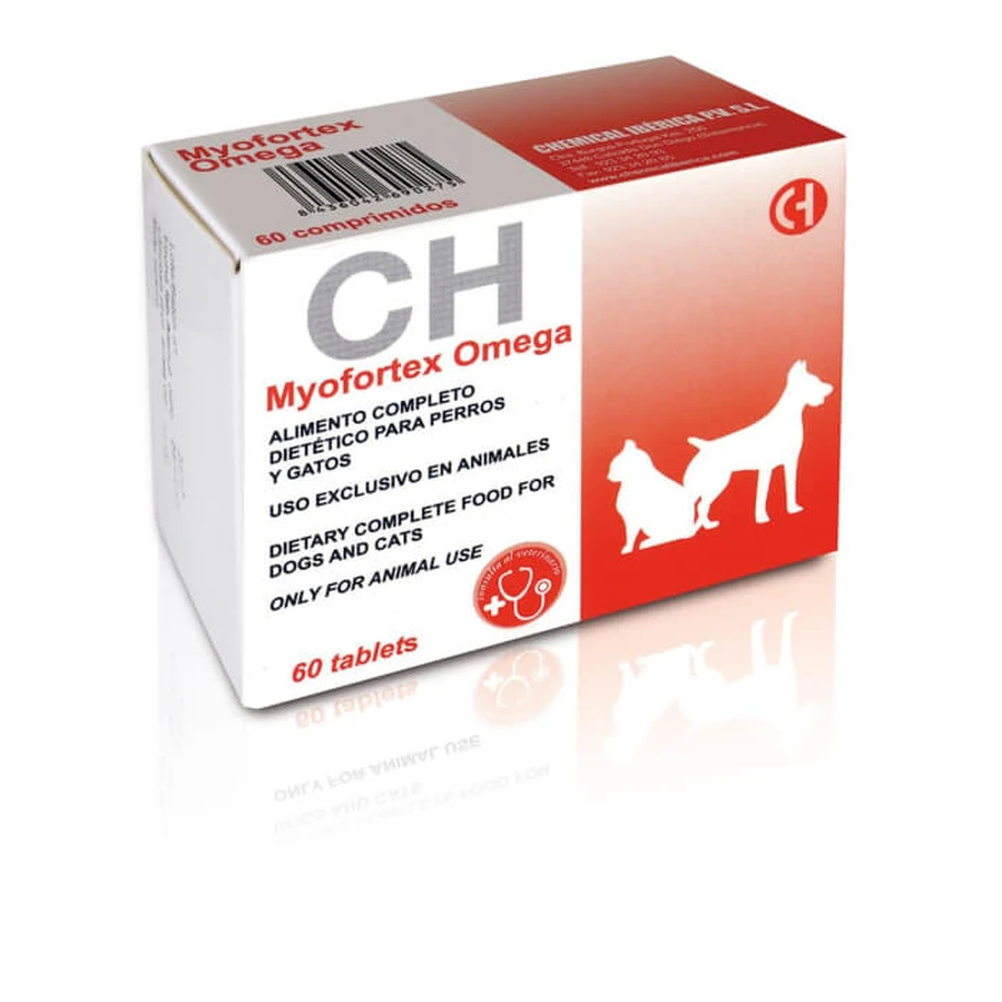 CH MYOFORTEX Voedingssupplement ter verbetering van de hartfunctie voor honden en katten 60 tabletten