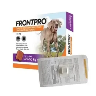 FrontPro 136 mg chewable tablets against fleas and ticks for dogs 25-50 kg - 1 tablet