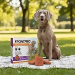 FrontPro 136 mg chewable tablets against fleas and ticks for dogs 25-50 kg - 1 tablet