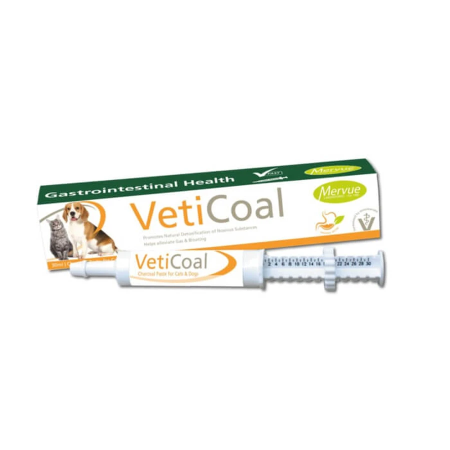 Activated charcoal paste, VETICOAL 30 ml