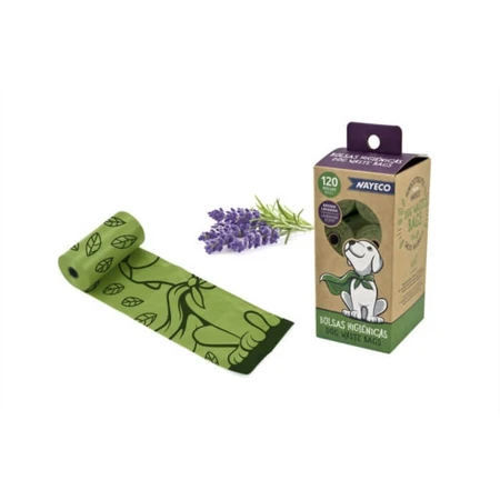 Sacs hygiéniques pour chiens - set 8 rouleaux x 15pcs - Lavande