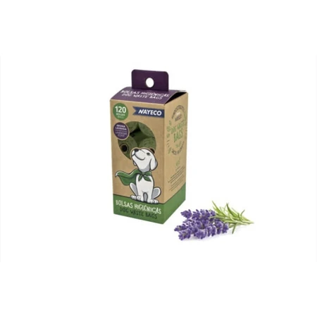 Sacs hygiéniques pour chiens - set 8 rouleaux x 15pcs - Lavande