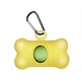 Dispensador de bolsas de aseo de bambú - Amarillo