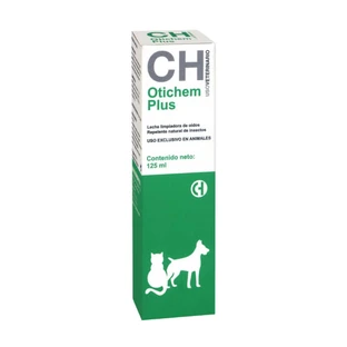 CH OTICHEM PLUS loción para la higiene de los oídos, recomendada para perros y gatos 125 ml