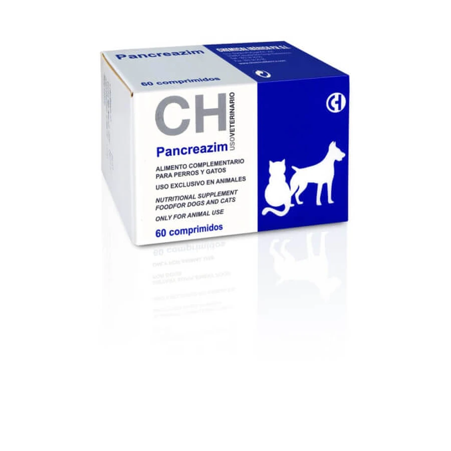 CH PANCREAZIM Nahrungsergänzungsmittel mit pflanzlichen Enzymen für Hunde und Katzen 60 tbl